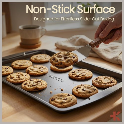 Gray 10-Piece Bakeware Set | Nonstick Carbon Steel Baking Sheets & Pans | Dishwasher Safe, Oven Safe Up to 450°F