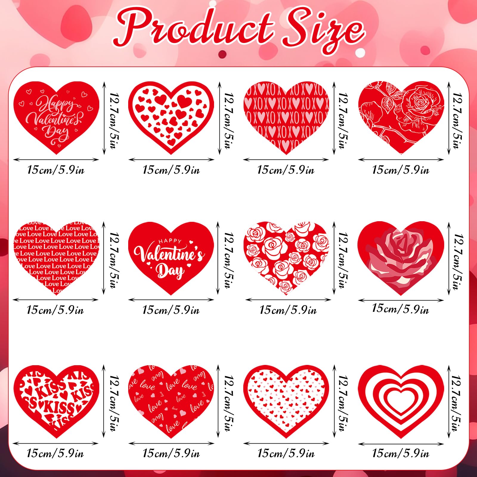 Valentine's Day Hanging Swirls, 30Pcs Love Heart Swirls Ceiling Decorations for Happy Valentines Day Galentines Anniversary Party Supplies