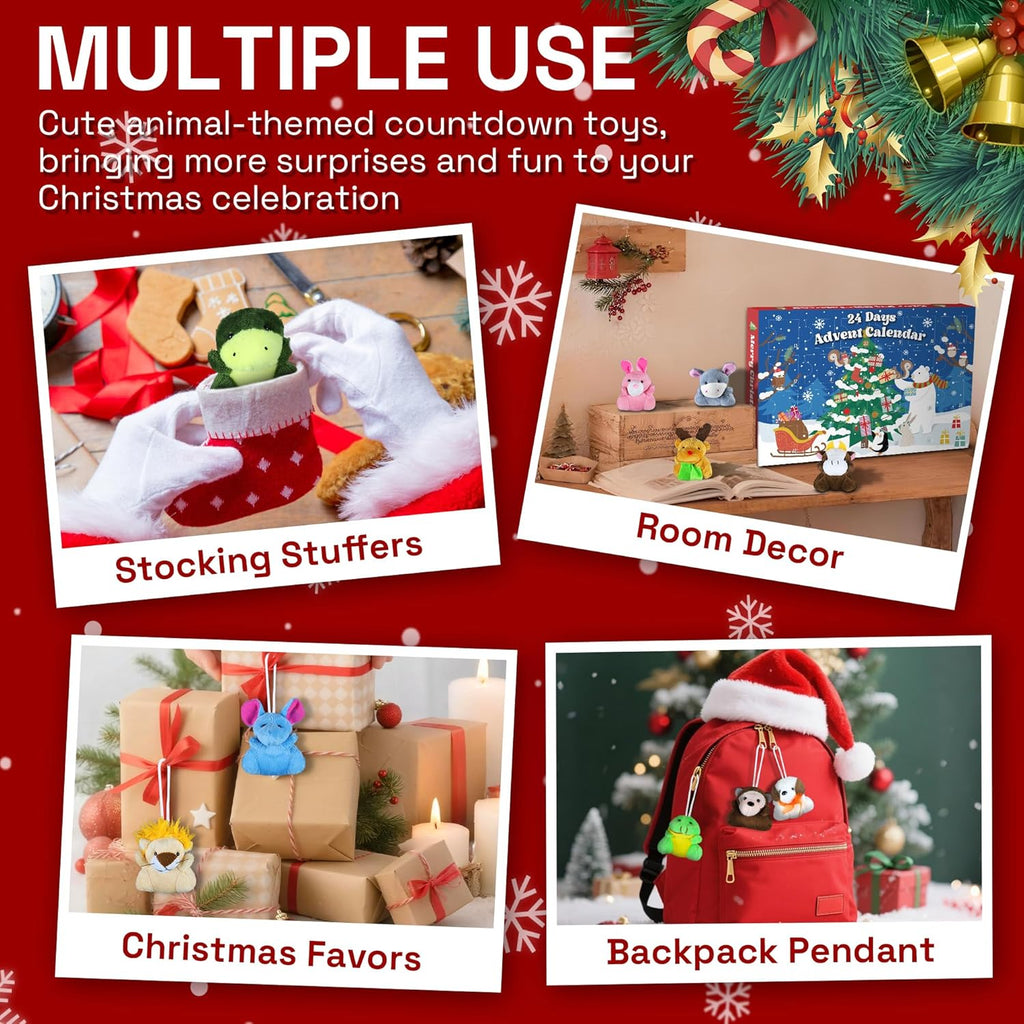 Skiennix Christmas Advent Calendar 2025 - 24 Days of Surprises with Plush Toys | Perfect for Kids & Teens