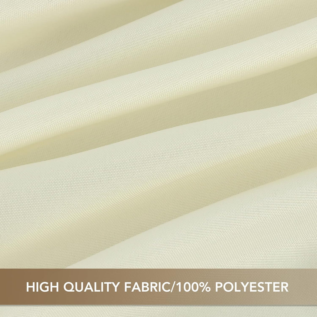 Sancua Small Square Tablecloth - 36x36 Inch Beige Polyester Cover for Square/Round Tables