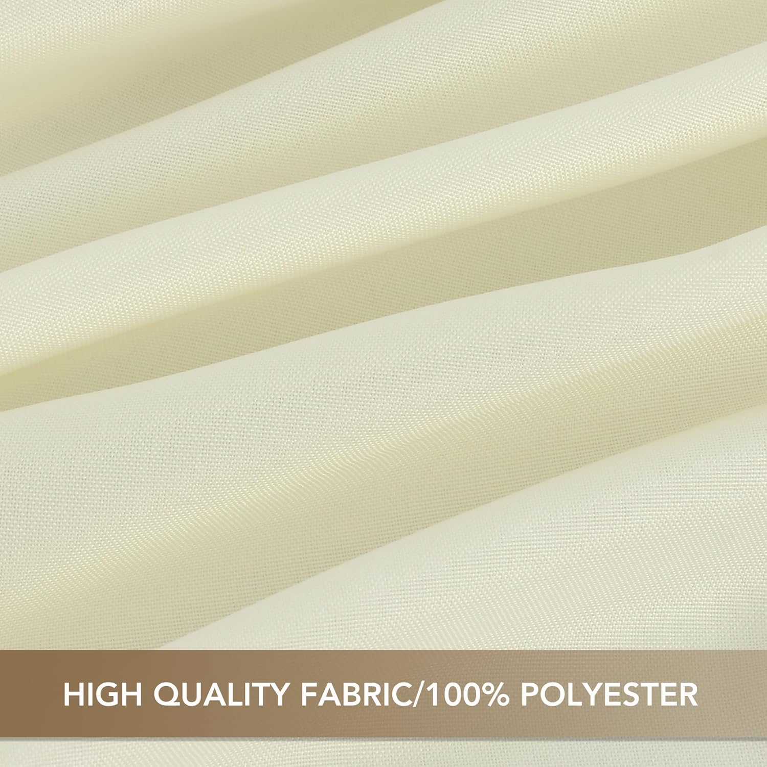 Sancua Small Square Tablecloth - 36x36 Inch Beige Polyester Cover for Square/Round Tables