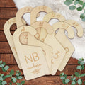 Baby Closet Dividers - Wooden Size Organizers for Newborn to Toddler Clothes | Double-Sided Gender Neutral