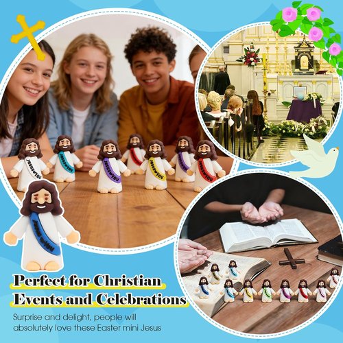 Little Jesus Statues by [Brand Name] - 350 Bulk Mini Figurines for Church & Baptism Gifts
