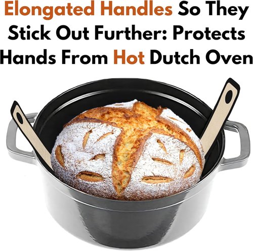 Easy-Lift | Dutch Oven Silicone Bread Sling & Scoop Combo - Premium Sourdough Baking Mat Set (2pcs)