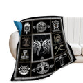 Medieval Viking Decor Throw Blanket - Warm, Soft, Plush, Lightweight Fleece Flannel Blanket - Cool Gifts for Men, Women, Kids - 40"X50"