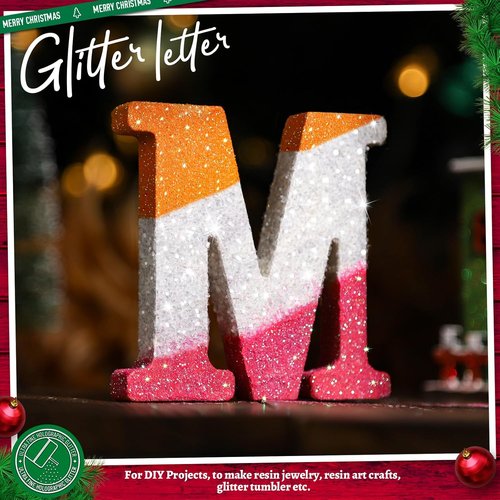 LEOBRO White Glitter - 150g Snow Chunky Glitter for Crafts & DIY Tumbler | Perfect for Party & Christmas Decor