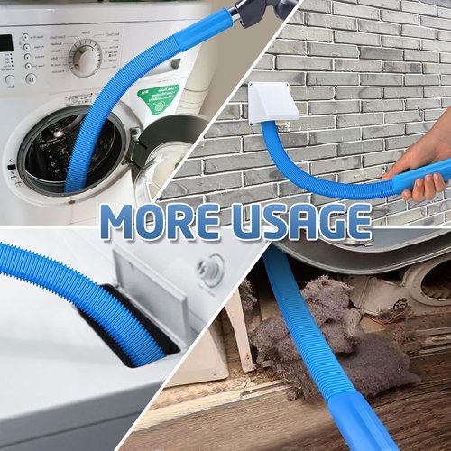 PetOde Dryer Vent Cleaner Kit, Flexible Dryer Lint Vacuum Attachment Compatible with Most Vacuum Cleaner, Blue