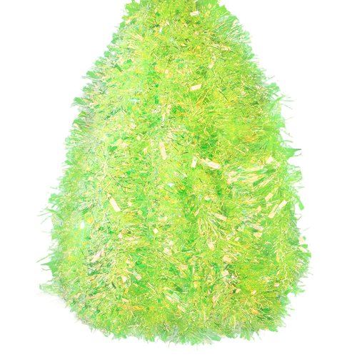 DIYDEC 26.2FT Christmas Tinsel Garland Shiny Iridescent Green Garland Christmas Glitter Foil Metallic Twist Hanging Green Garlands for Xmas Tree Fireplace Home Party Decoration