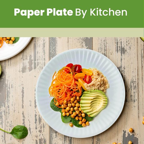 Perfect Stix Economy White Paper Plate, 9" Paper Uncoated Plate 9inches.500 Count Paper Plates., Medium