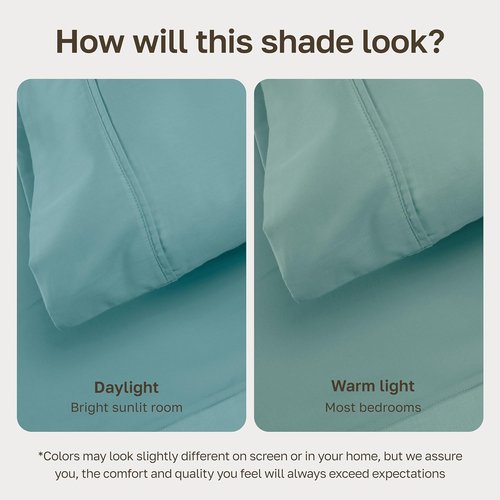 California Design Den 100% Cotton Queen Size Sheets - 400 Thread Count, Silky Smooth Sateen, Deep Pockets - Teal