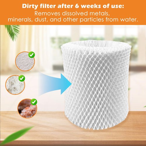 Smilefil 3 Pack Large Room Humidifier Filters Replacement Wick Filters Compatible with Canopy Humidifier Plus ONLY （5.5L）(Don’t fit for Bedside or Nursery)