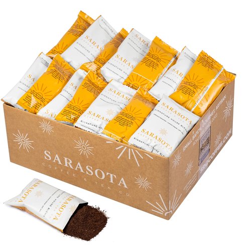 Coffee Packets – 2oz Ground Coffee Packs, Breakfast Blend, 36 Single-Pot Pouches, Low Acid Medium Roast, Mold-Free, Ideal for Office & Hospitality