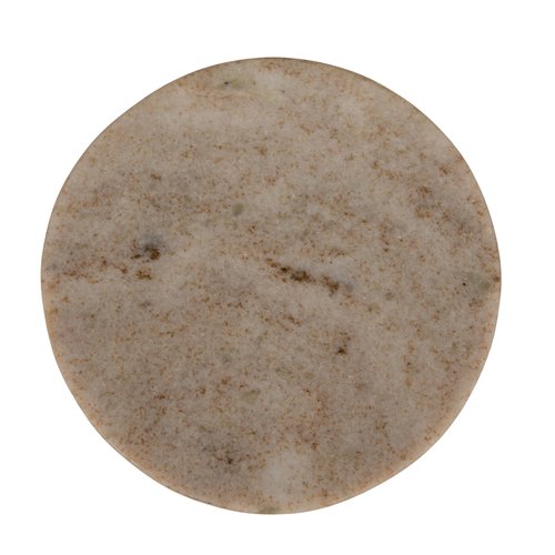 Creative Co-Op Marble Round Soapdish, Beige