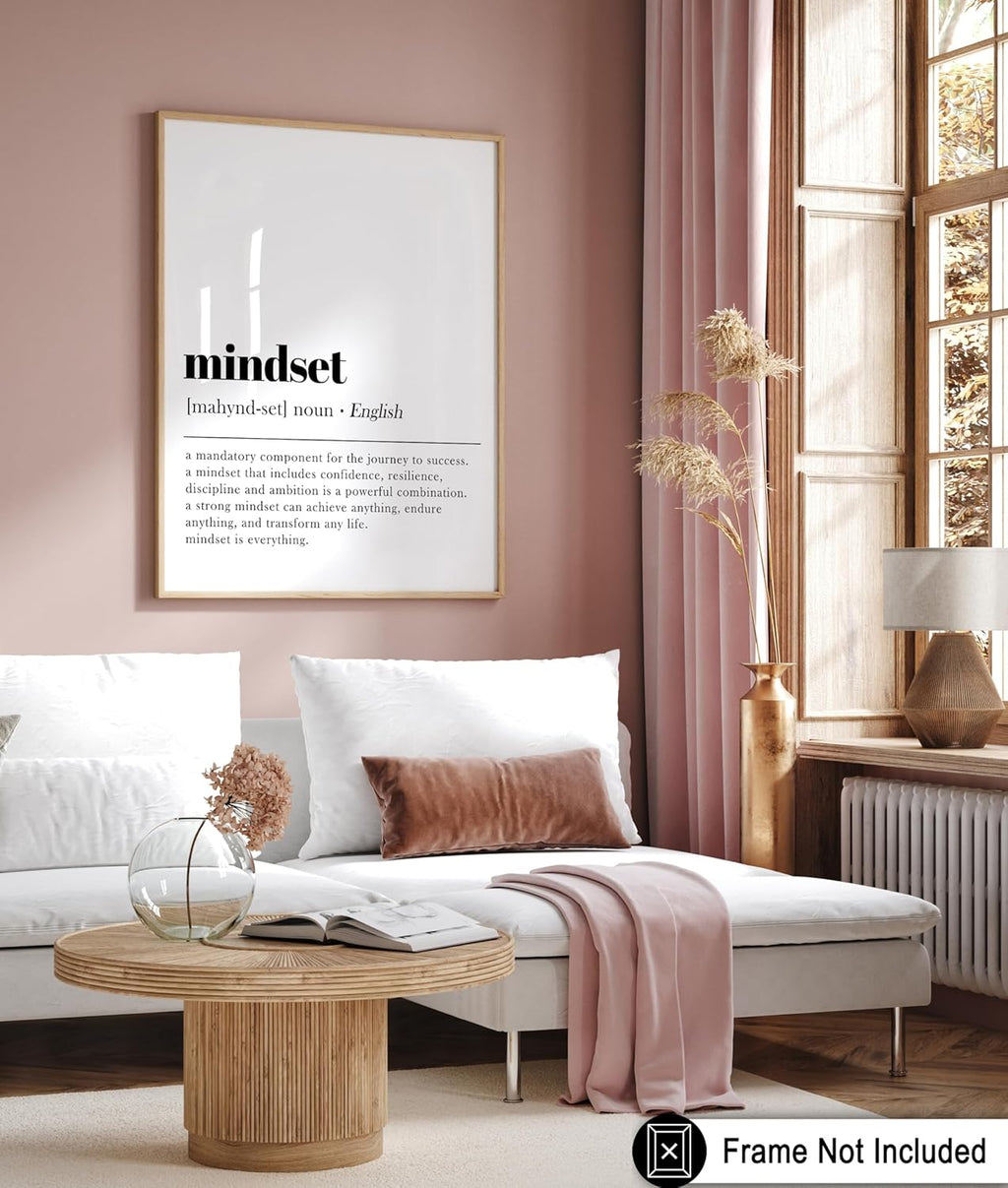 Poster Master Mindset Definition Print - Motivational Typography Wall Art | Inspiring Decor 8x10 Unframed