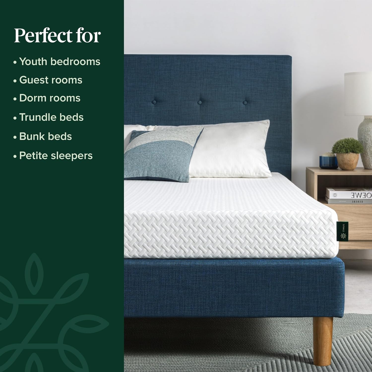 Zinus 6 Inch Full Memory Foam Mattress - Cooling Essential Design, Medium Feel, Fiberglass Free