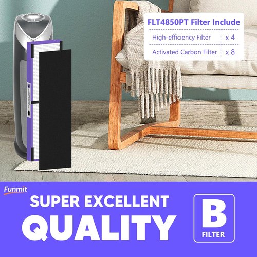 FLT4850PT Filter B Pet Replacement - High Efficiency Filters & Activated Carbon Pre-Filters | Compatible with G-Guardian AC4825, AC4300, AC4900, AC4825DLX, AC4850, CDAP4500 - Purple