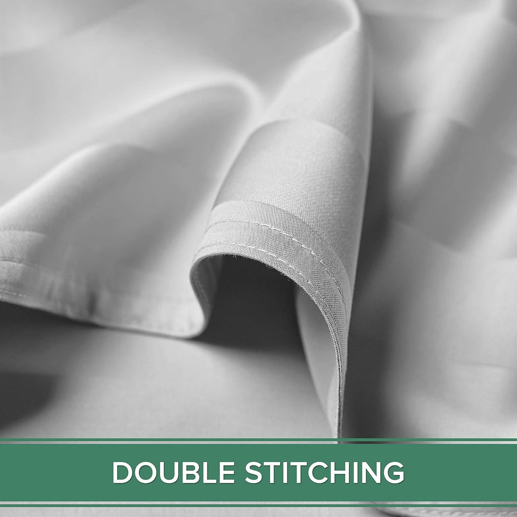Pure Bamboo California King Sheets - 100% Organic Viscose Bed Sheet Set, Soft & Cooling, Jacquard White