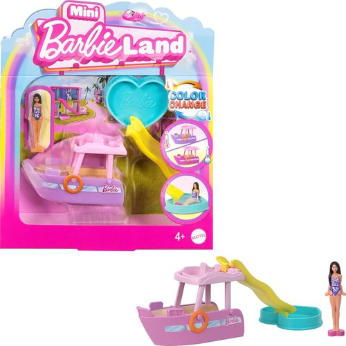 Barbie Mini Playsets - Dream Boat Toy Vehicle with Color-Change Surprise & 1.5-Inch Doll