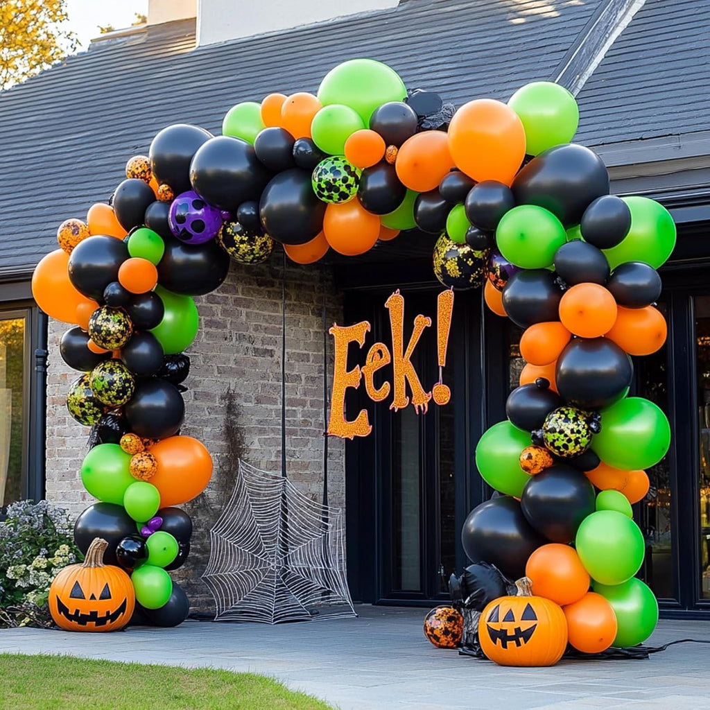 RUBFAC Lime Green Balloons - 129pcs Neon Latex Balloon Garland Kit for Birthday & Baby Shower Decor