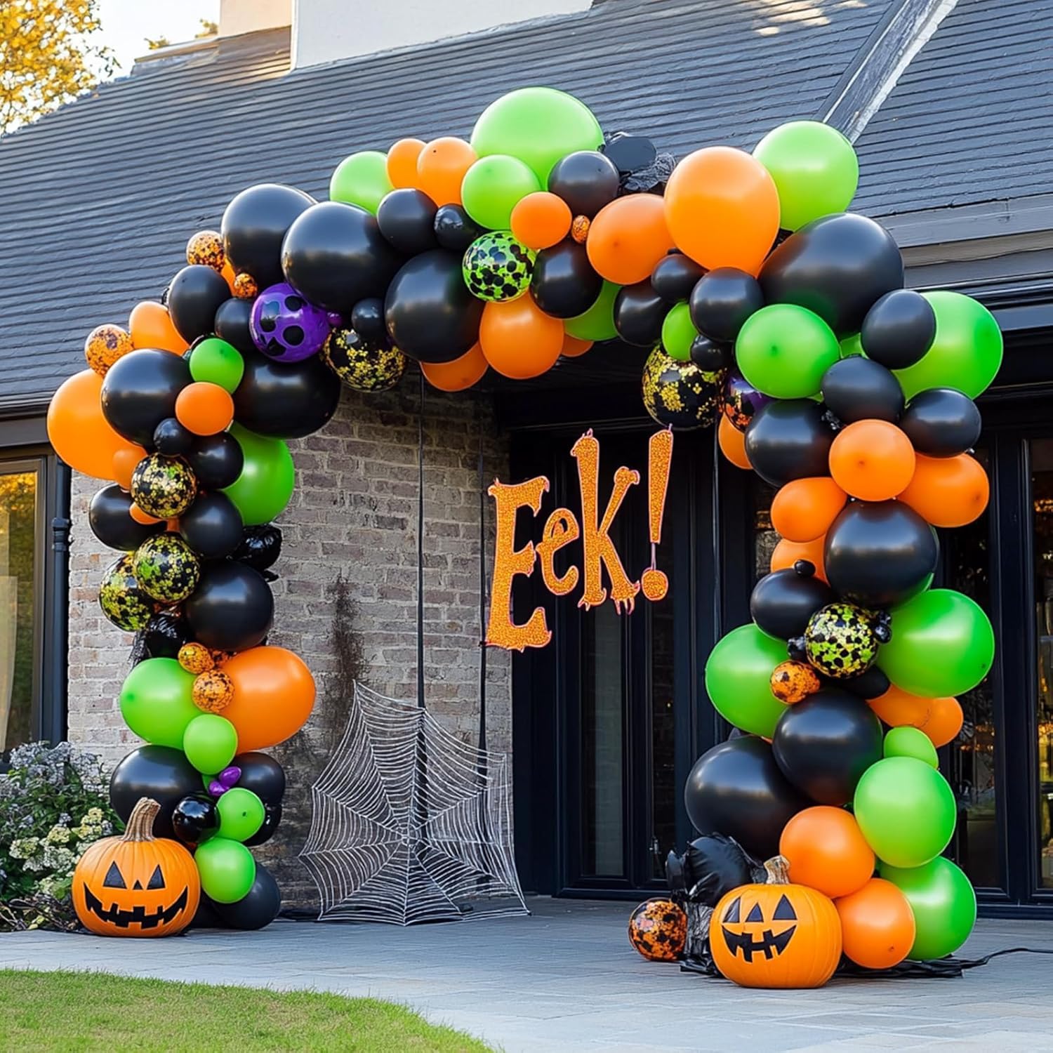 RUBFAC Lime Green Balloons - 129pcs Neon Latex Balloon Garland Kit for Birthday & Baby Shower Decor