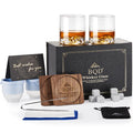 BQD Old Fashioned Whiskey Glasses Set 2-Pack with Gift Box, Ideal Retirement Gifts for Men & Cocktail Glasses for Celebrations