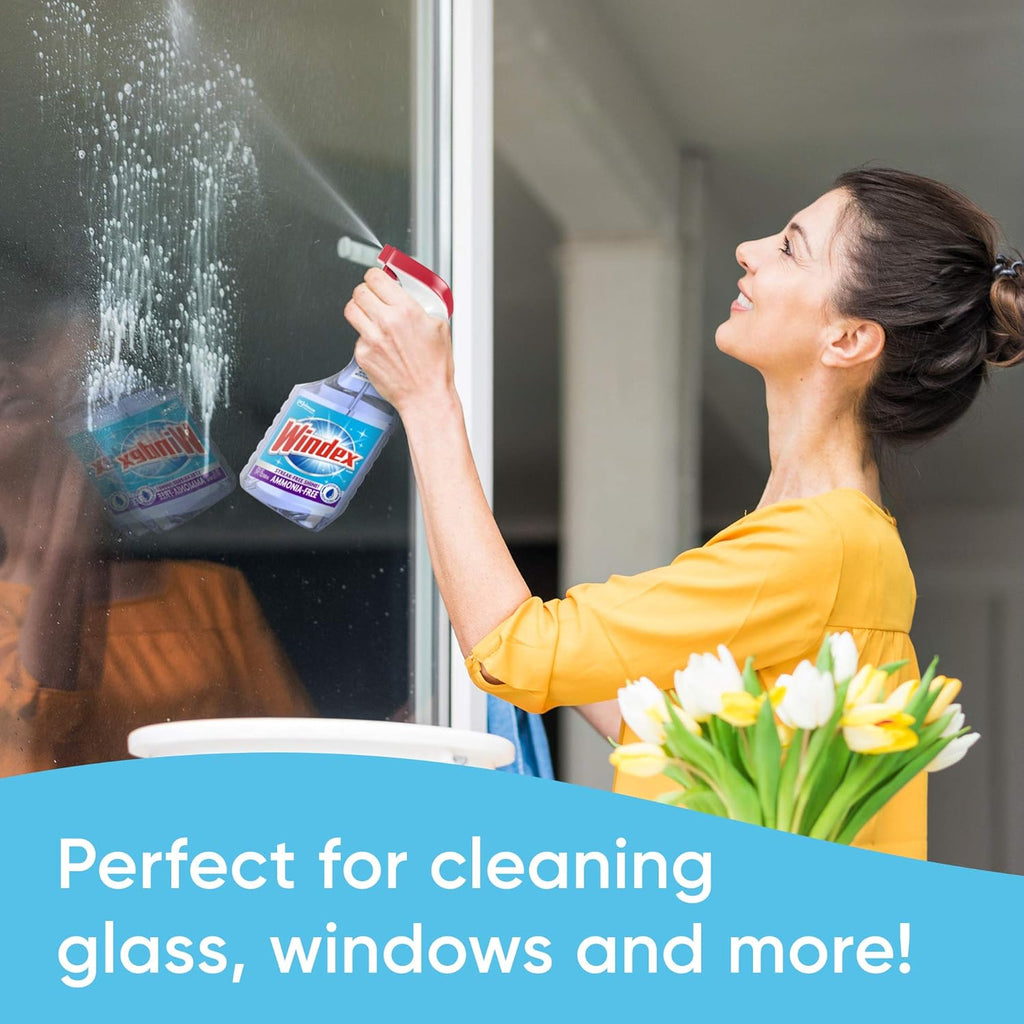 Windex Glass Cleaner Spray - Ammonia-Free Formula in 23 Fl Oz | Eco-Friendly Coastal Plastic