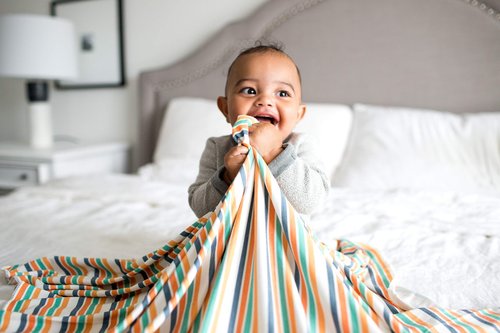 Copper Pearl Large Premium Knit Baby Swaddle Receiving Blanket Retro