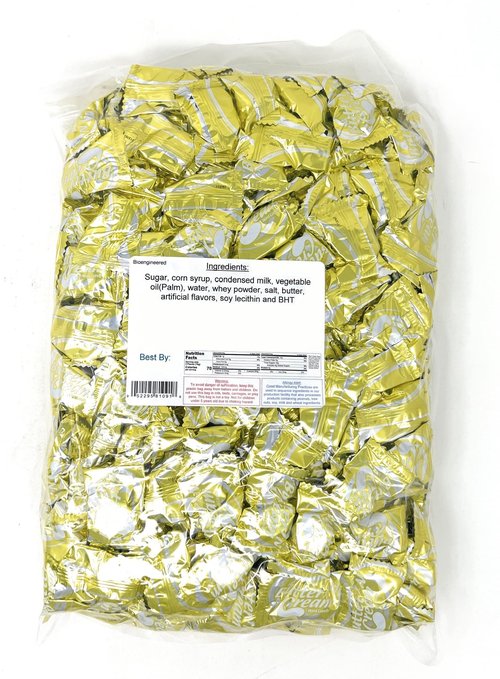 Yankee Traders Brand Butter Cream Toffee Wrapped Hard Candy, 4 Pound