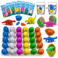 rifamee 30 Pack Valentines Day Gifts for Kids Dinosaur Eggs Classroom Exchange School Activities Party Favors for Boys and Girls with Card