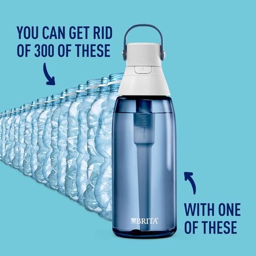 Brita Premium Filtering Water Bottle - BPA-Free, Reusable, Night Sky, 36 oz | Replaces 300 Plastic Bottles