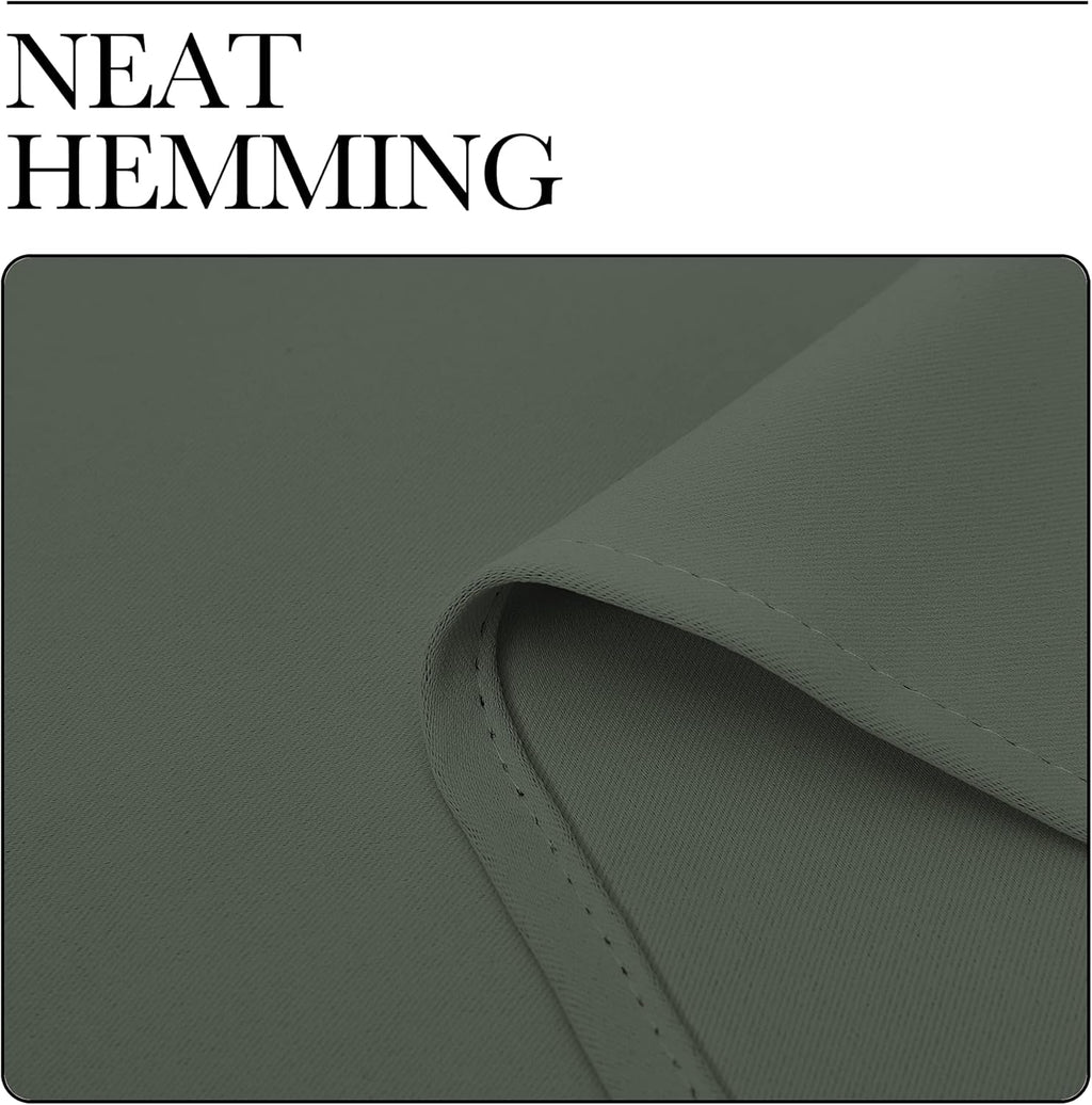 NICETOWN Thermal Insulated Blackout Curtains - Room Darkening Grommet Drapes, Dark Mallard, Set of 2 (55 x 68 Inches)