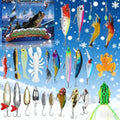 Fishing Advent Calendar 2025 - 24 Days of Christmas Countdown Fishing Lures & Tackle Set for Anglers