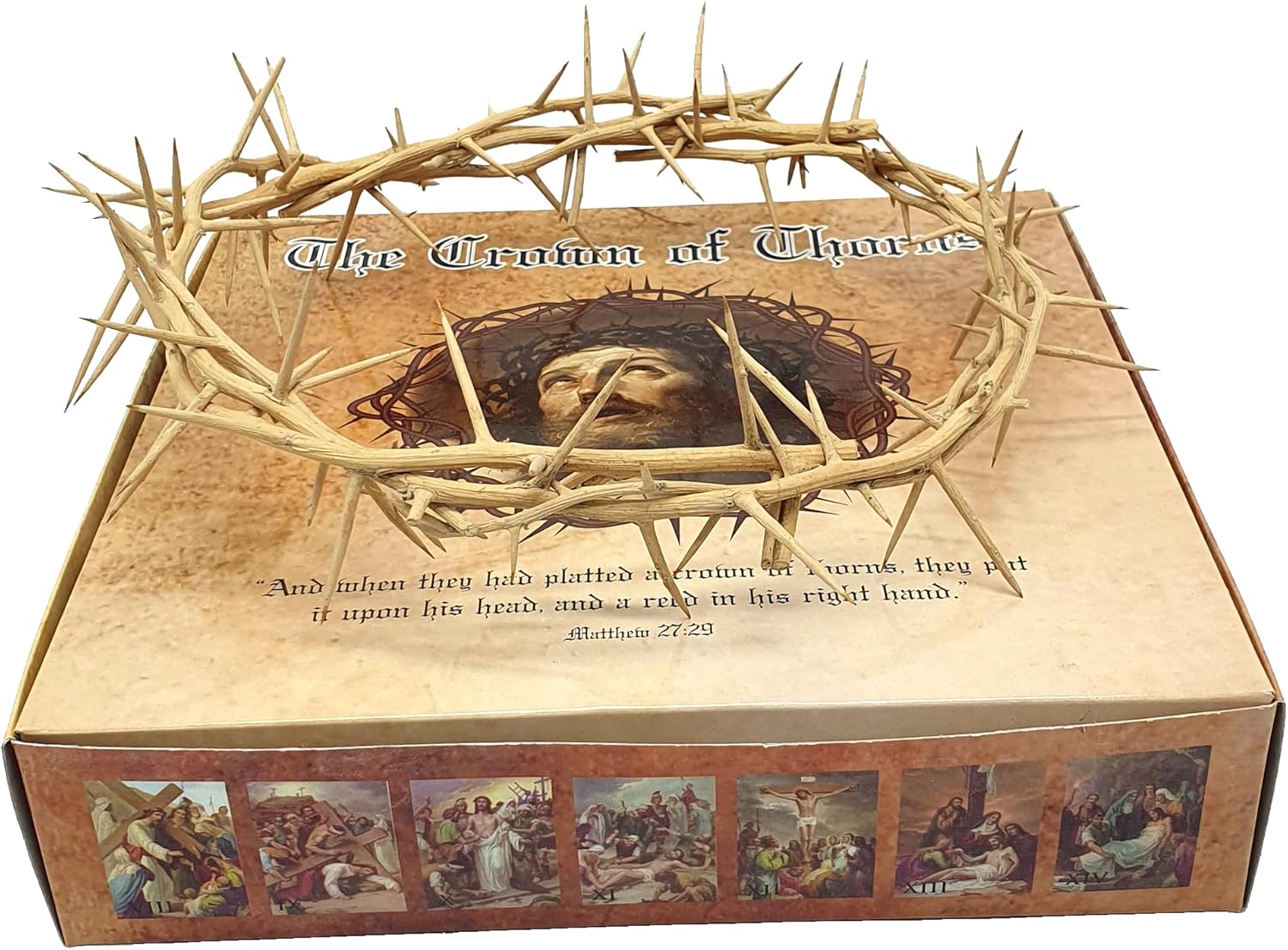 ZULUF Crown of Thorns Ornament - Authentic 7.5" Holy Land Gift from Bethlehem | Passion of Christ