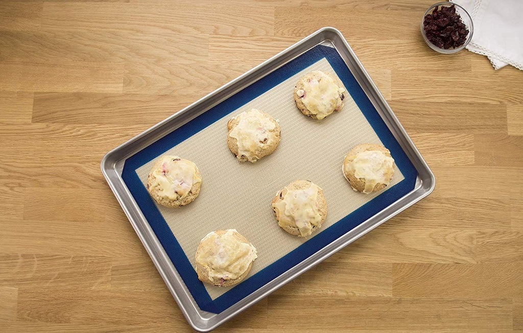 USA Pan Bakeware Nonstick Half Sheet Pan Set - Includes Silicone Mat for Easy Baking