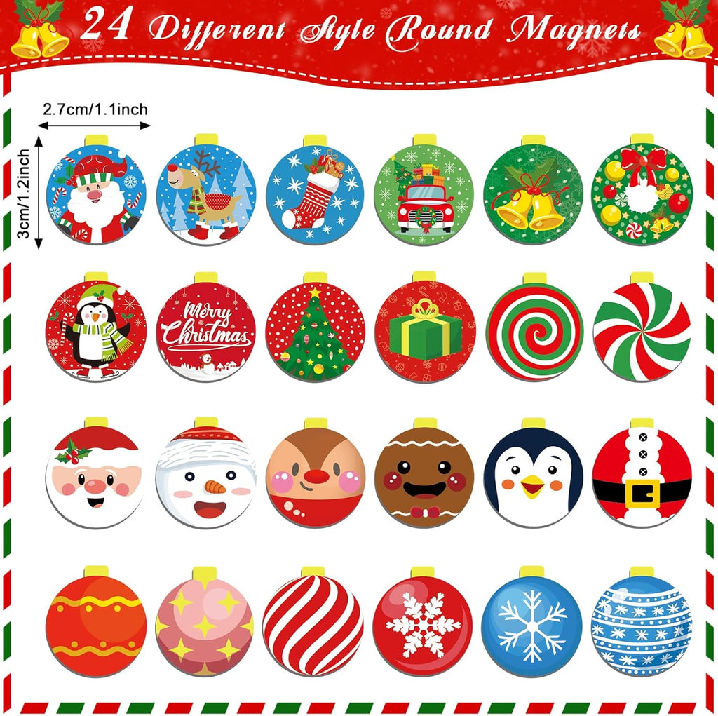 Skiennix Christmas Advent Calendar Magnets - Countdown to Xmas Tree | Fun Holiday Decor for Kids & Adults