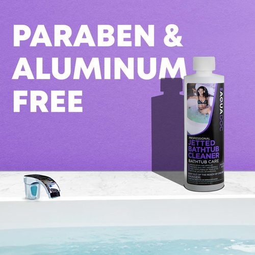 AquaDoc Jetted Bathtub Cleaner - Bathtub Jet Cleaner & Spa Cleaner Chemical - Fast Acting Jetted Tub Cleaner - Recommended Jet Tub Cleaner for Bathtub and Spa Cleaner for Hot Tub