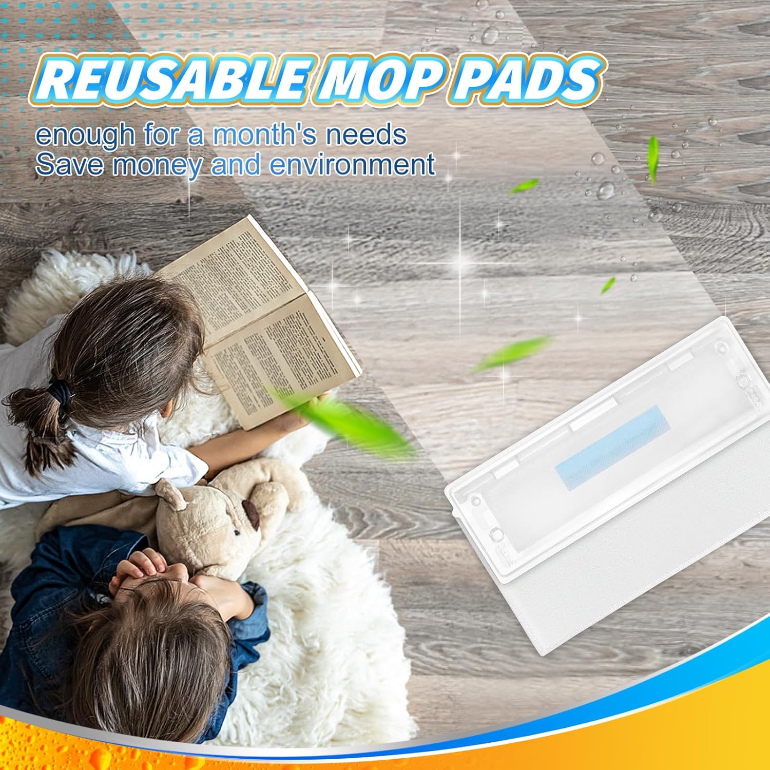 Shark Reusable Vac Mop Replacement Pads - 6 Pack Wet & Dry Mop Refills for Hardwood Floor Cleaning