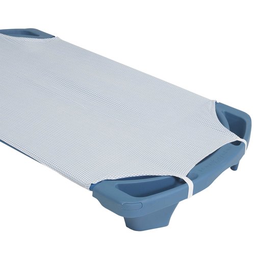Children’s Factory Angels Rest Gingham Cot Sheet, Standard, AFB5700SG, Kids Daycare, Classroom or Preschool Poly/Cotton Fitted Naptime Sheet with Elastic Straps