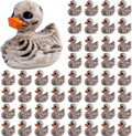 Skiennix Mini Duck Skeleton Figurines - 50Pcs Halloween Decor for Spooky Scenes & Parties