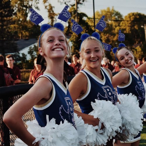 Beistle 2 Piece #1 Headband Boppers with Marabou, School Spirit Football Game Costume Accessories