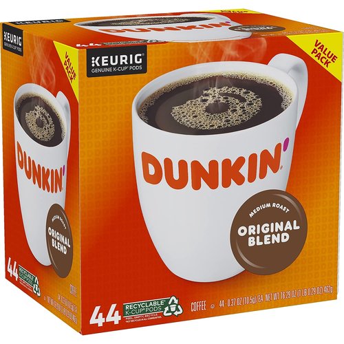 Dunkin' Donuts Original Blend Coffee K-Cup Pods - Medium Roast, 44 Count Box