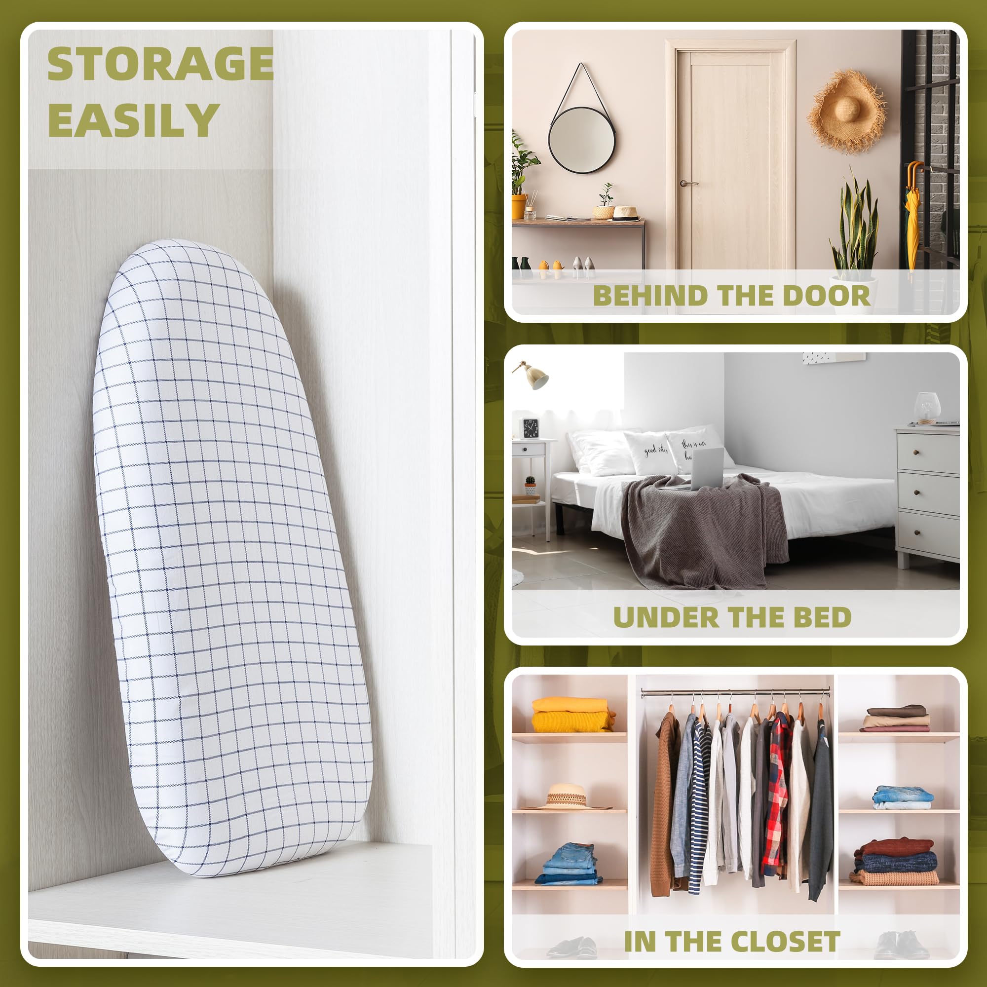 STORAGEIDEAS 24x14in Tabletop Mini Ironing Board with Foldable Legs, Portable Iron Board with Extra Wide Countertop, Small Ironing Board for Sewing, Crafting, Dorm, Small Spaces, RV, Travel -Grid