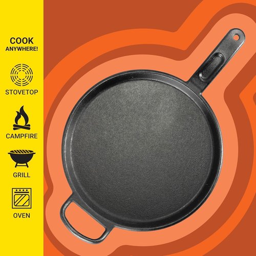 Lodge BOLD 12 Inch Cast Iron Griddle - Seasoned Cookware for Perfect Cooking Results