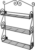 Spectrum Diversified 3-Tier Wall-Mounted Spice Rack Organizer - Traditional Design for Kitchen & Cabinet