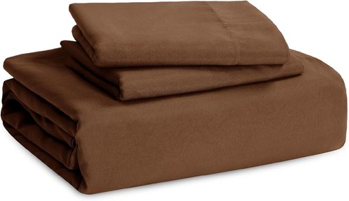 Bedsure Brown Duvet Cover Set - Extra Soft Prewashed Cotton-Like Polyester Twin Size, Includes 1 Duvet Cover & 1 Pillow Sham