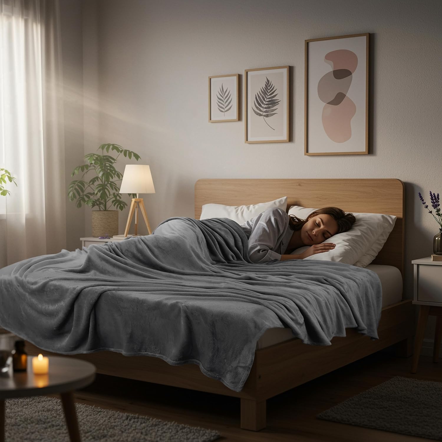 Utopia Bedding Fleece Blanket - Twin XL Grey 300GSM Luxury Soft Microfiber | Anti-Static Fuzzy Comfort (90x76 Inch)