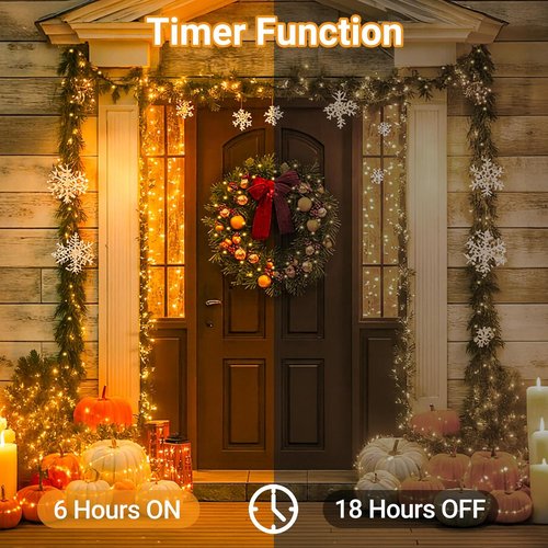 Litogo Fairy Lights - 33FT 100LED Battery Operated String Lights with Timer | Dimmable 8 Modes for Indoor Decor