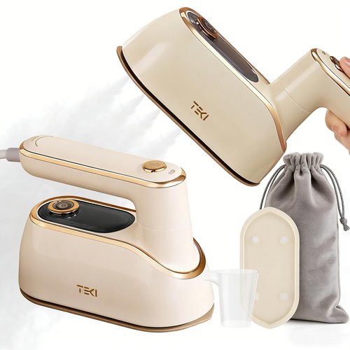 Travel Steamer for Clothes Portable Rotary Garment Iron 1200W Small Travel Steam Iron for Home, Dorm, College, 150ml Water Tank, Foldable Wrinkle Remover 120V, 1 Piece