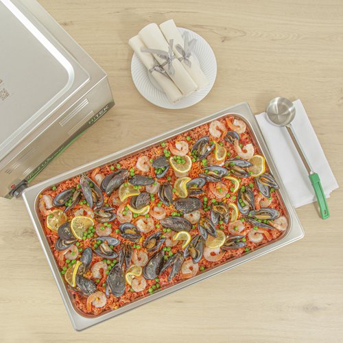 Restaurantware-Kitchen Tek Full Size Steam Table Pan, 1 Anti-Jam Steam Pan - Lid Sold Separately, 8â€ Deep, 24 Gauge Stainless Steel, Freezable, For Catering Event And Party