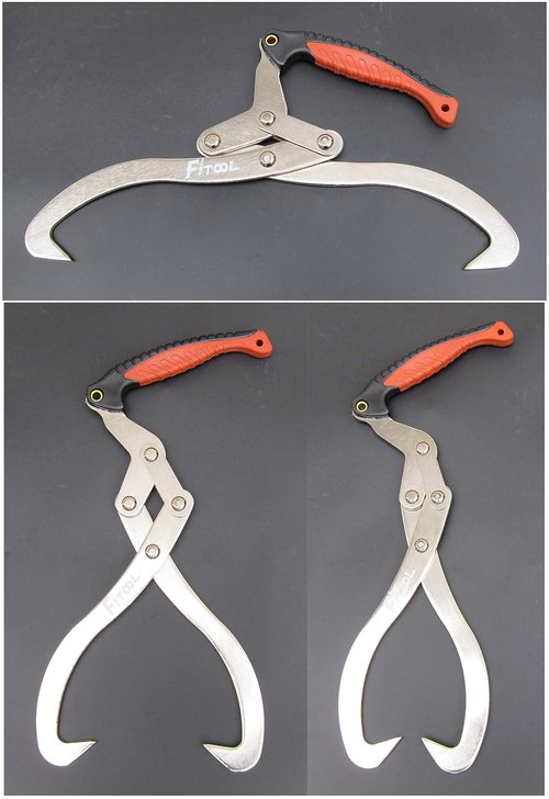 FITOOL 12 Inches (300MM) Log Carrier, Log Tongs, Log Lifting Hook, Timber's Tongs for Lifing Logs, Total Length 17.6 Inches